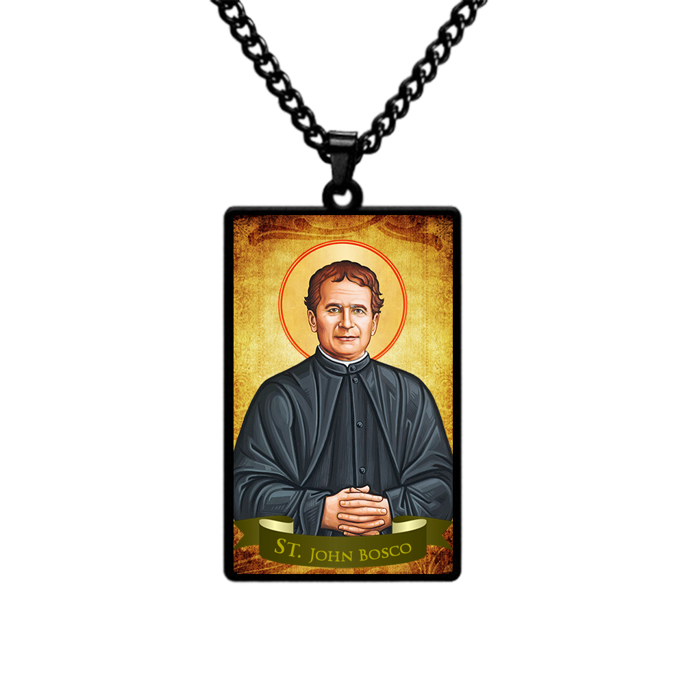 St.John Bosco,Christian necklace,Priest necklace,Saints necklace,Gift necklace
