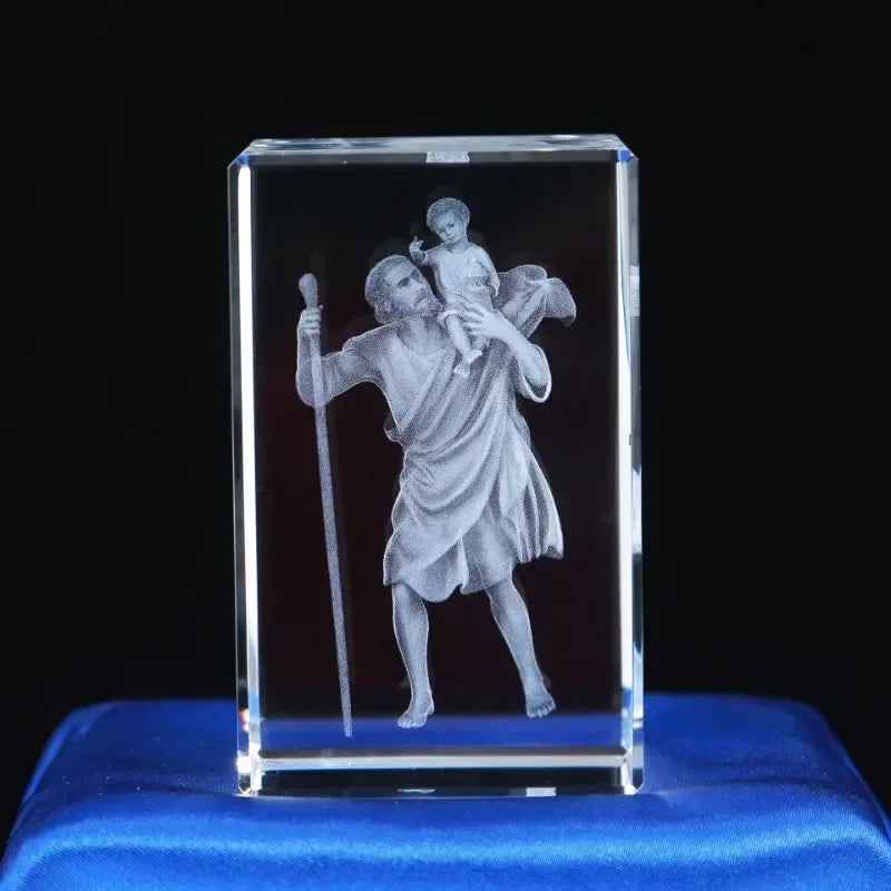 Jesus cross river Crystal Laser Engrave Religious gift,Home Decor
