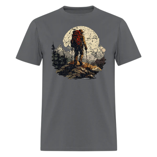 Hiking man T shirts , Traveler , Nature , Adventure ,Camper, unisex T shirts