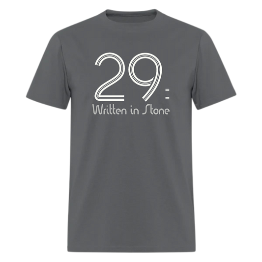29 Written in Stone T shirt - Denoss
