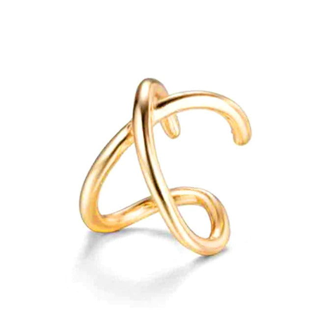 1 piece Tiny & Dainty Criss Cross Cartilage Ear Cuff Earrings