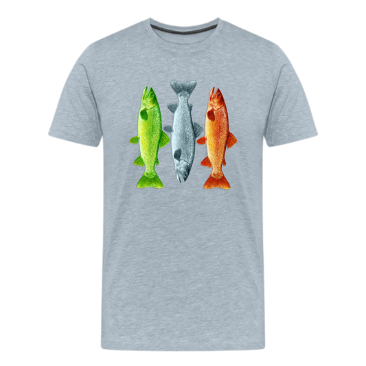 3 Fish Fishing T Shirt , Trout Fade, Fisherman ,Adventure , Camper, unisex T shirts