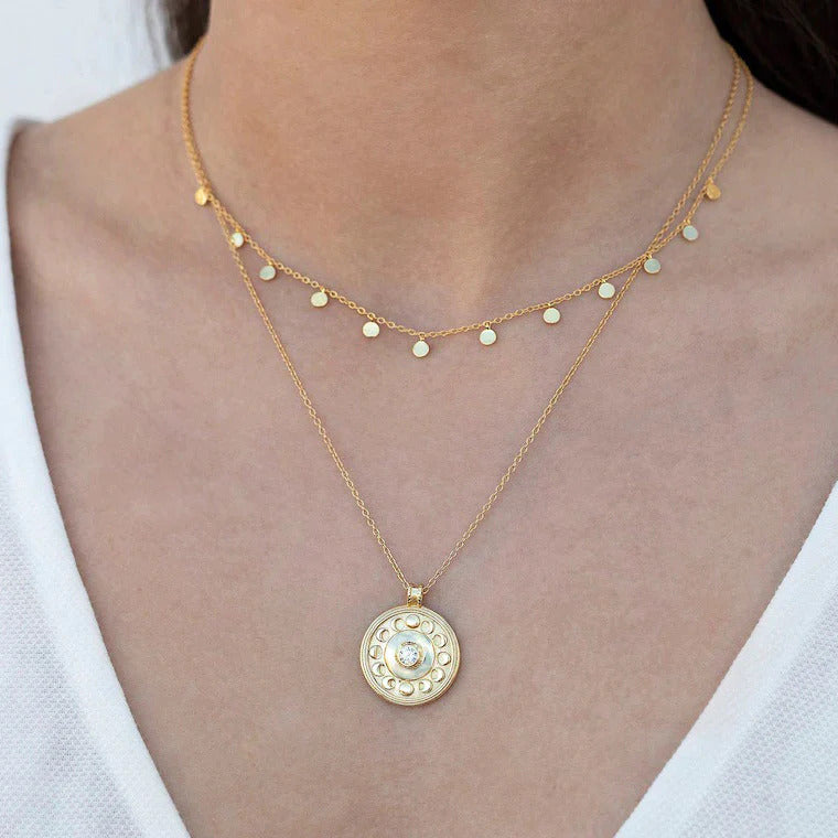 Dainty Small Coins Choker Necklace