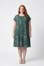 Plus Size Sleeveless Printed Woven Boho Dress - Denoss