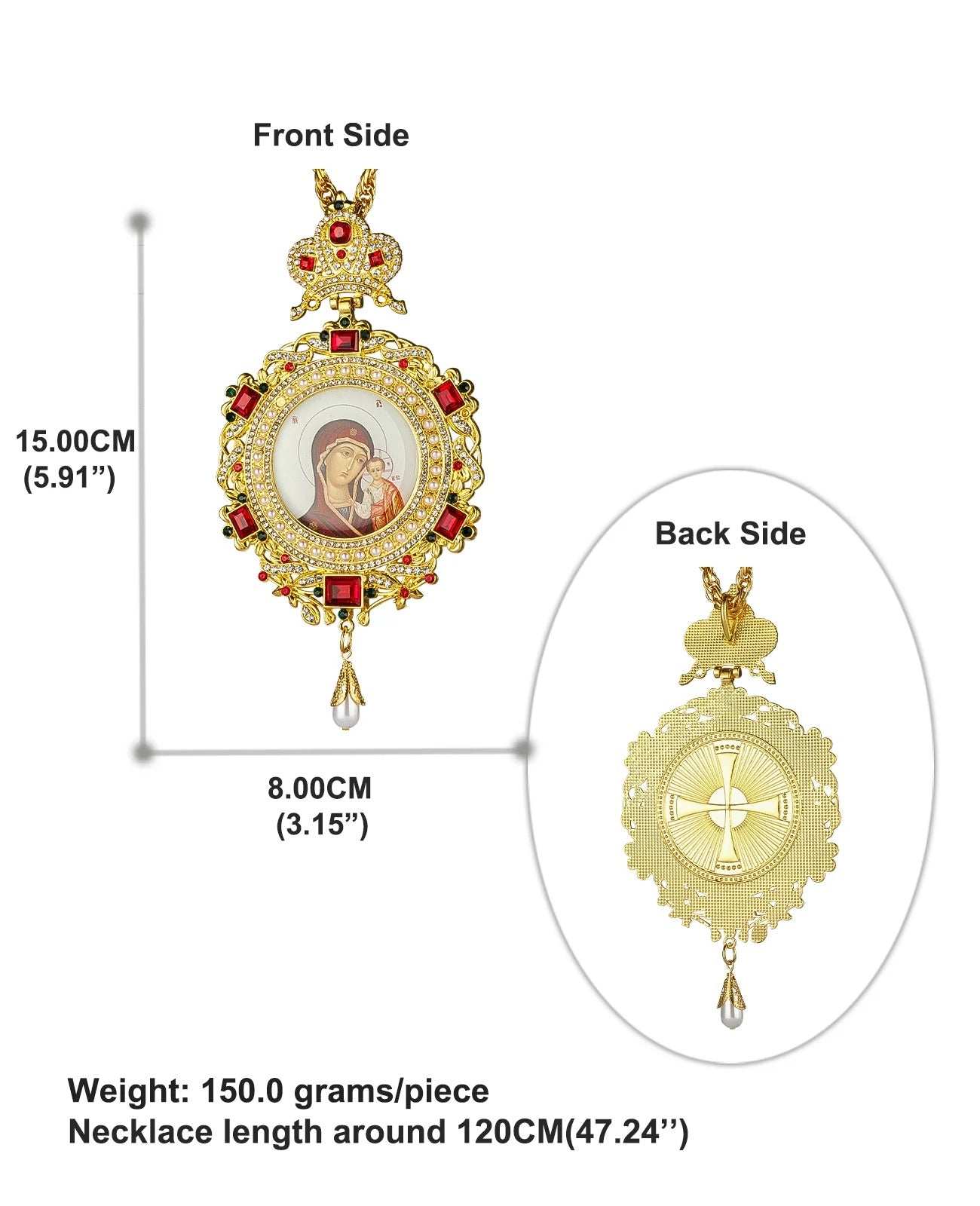 Our Lady Necklace,Christian Necklace,Jesus Virgin Mary Religious Necklace