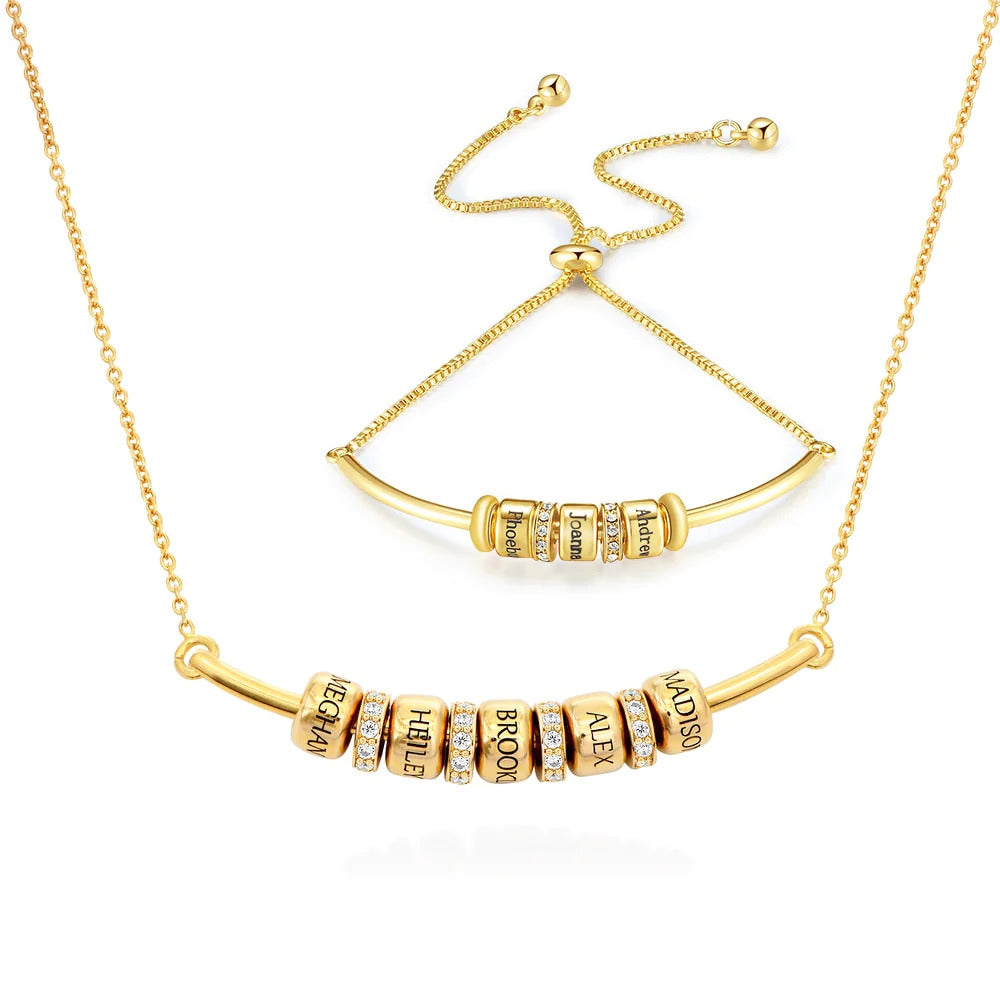 Personalized Custom Name Zircon Necklace Bracelet