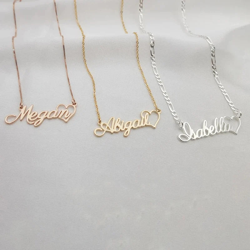 Custom Dainty Heart Pendant Necklace