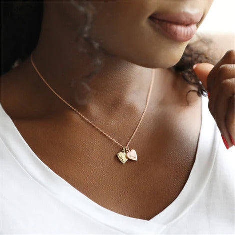 Personalized Family Names Heart Charm Necklace