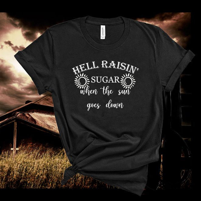 Jason Aldean Tshirt,She's Country,Hell Raisin Sugar When The Sun Goes Down,