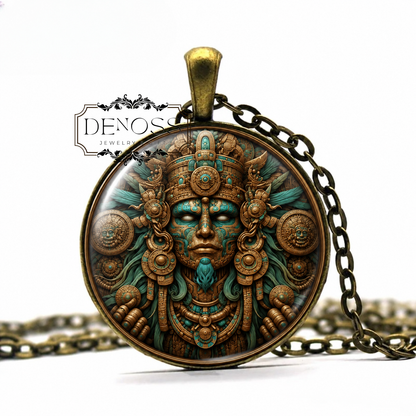 ACAN Necklace,God of Intoxication,Spiritual Transformation,God of Fermented Drinks,God of Ritual Drunkenness,Glass Pendant