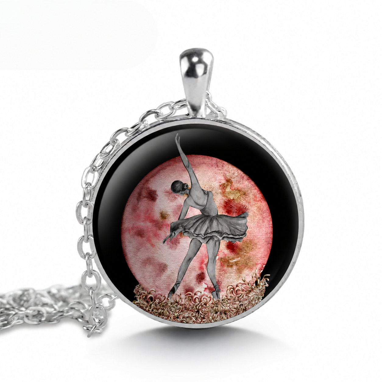 Ballerina necklace,ballet art jewelry,ballet teacher or student gift for dancer,dance gift