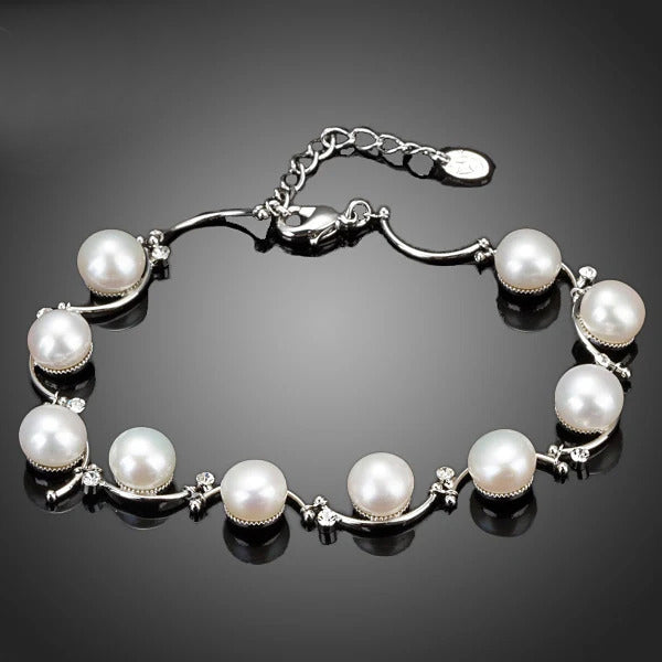 White Gold Pearl Dainy women's Dainy Bracelet