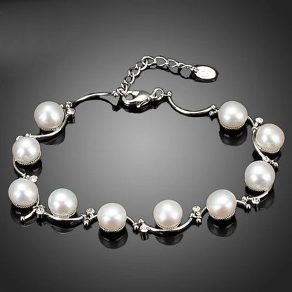 White Gold Pearl Dainy women's Dainy Bracelet