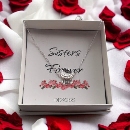 Giraffes Silver Necklace