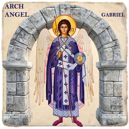 Archangel Gabriel Icon,Marble Icon,Handmade,Baptism gift,Christian Icon