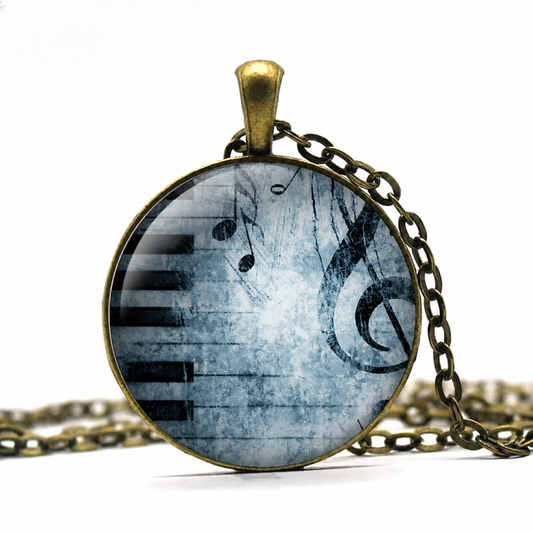 Blues Piano pendant necklace,music necklace piano necklace,music jewelry,piano teacher gift, music teacher gift,pianist gift