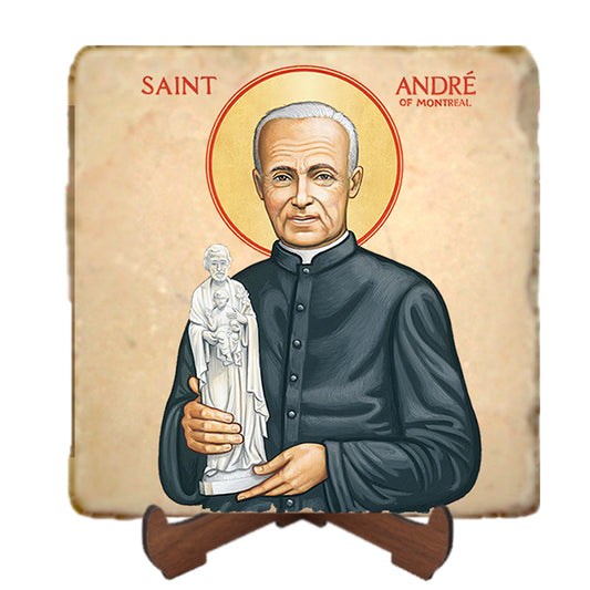 St. Andre of Montreal Icon,Men Saints,Marble Icon,Handmade,Prayer gift,Christian Icon