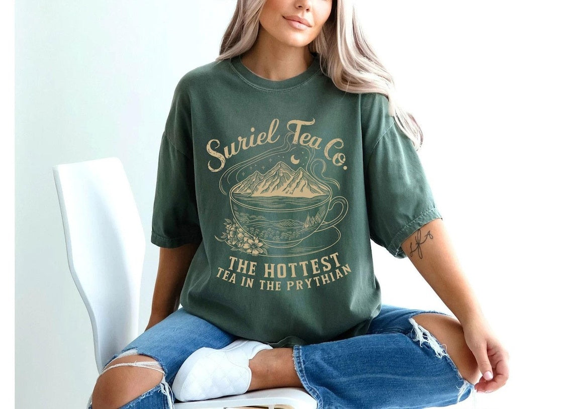 Comfort Colors Suriel Tea Co T-shirt,ACOTAR Suriel Tea Shirt,Velaris Tee,A Court Of Thorns and Roses,SJM Merch,