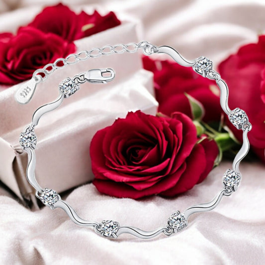 White Gold plated women’s bracelet - Denoss