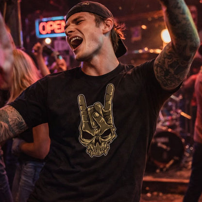 Devil Horns sign Heavy Metal-hand gesture Music T shirt