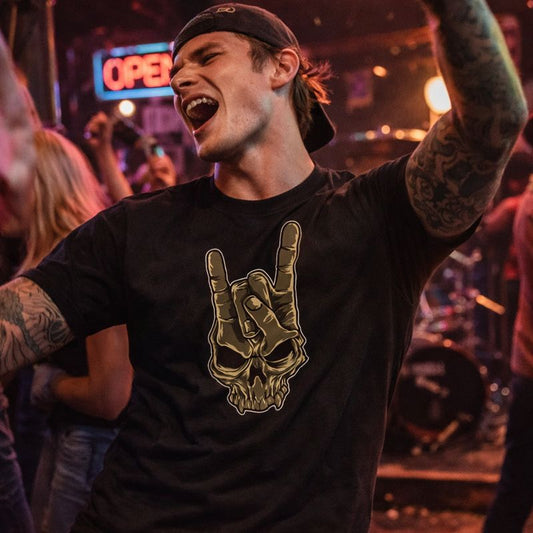 Devil Horns sign Heavy Metal-hand gesture Music T shirt