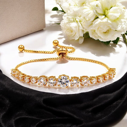 Gold Platinum Marquise Tennis Bracelet - Denoss
