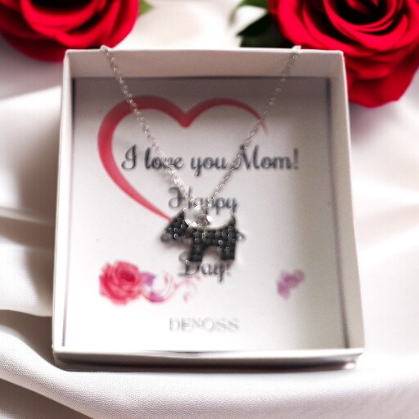 Black Doggy Silver Necklace