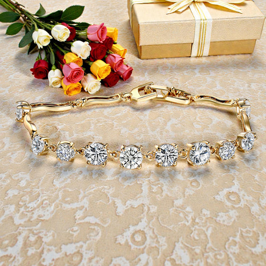 Elegant Bracelet with Zircon Stones - Denoss