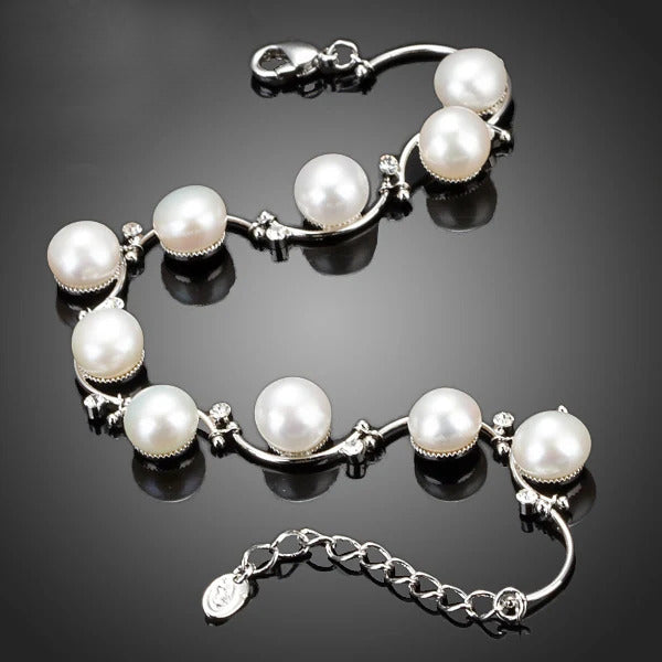 White Gold Pearl Dainy women's Dainy Bracelet