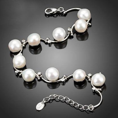White Gold Pearl Dainy women's Dainy Bracelet