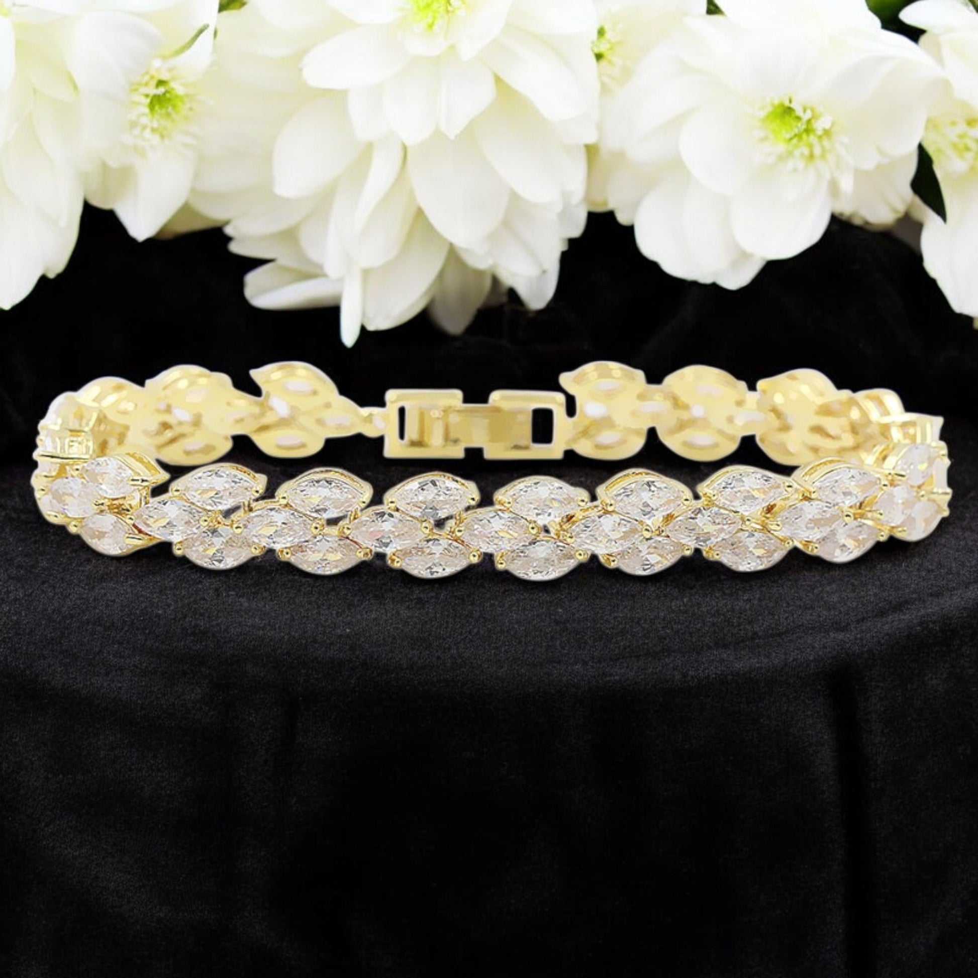 Gold Platinum Baguette Bracelet - Denoss