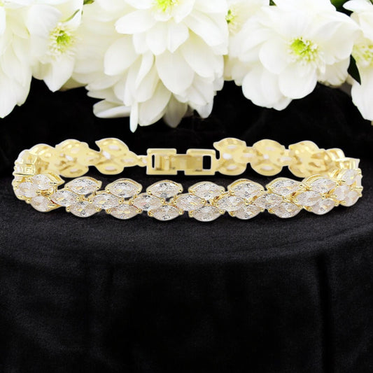Gold Platinum Baguette Bracelet - Denoss