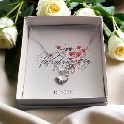 Bird On The Branch Silver Necklace