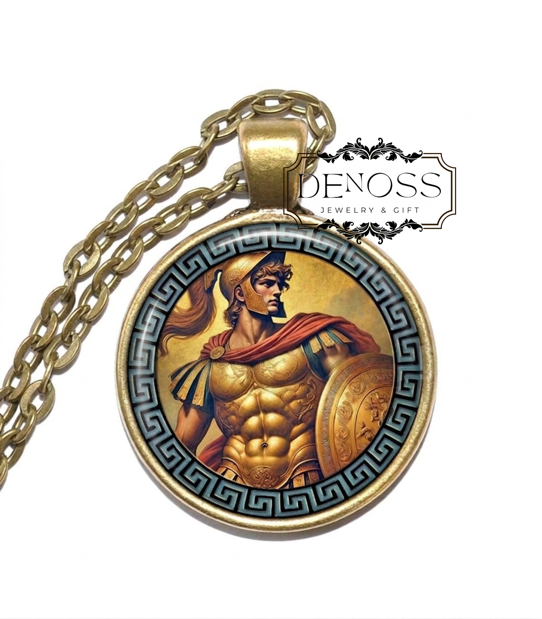 ACHILLES Necklace,Mythology,Great Warrior,Hero,Trojan War,Art Pendant Necklace,Handmade necklace