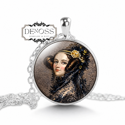 Ada Lovelace necklace,gift for programmer or mathematician gift for math or computer programming teacher