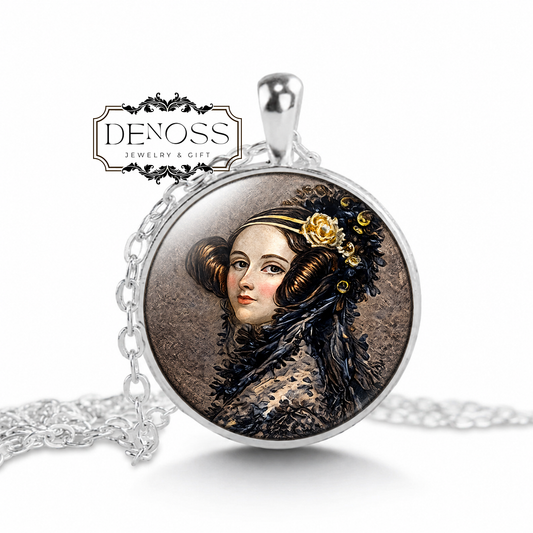 Ada Lovelace necklace,gift for programmer or mathematician gift for math or computer programming teacher