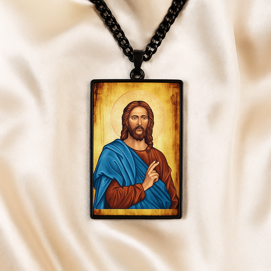 Christ Blessing necklace,Christian necklace,Priest necklace,Christ necklace,Gift necklace