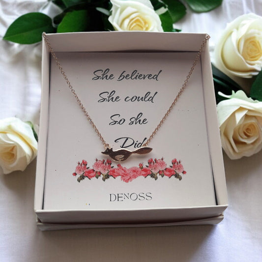 Running Fox Gold-Silver Necklace