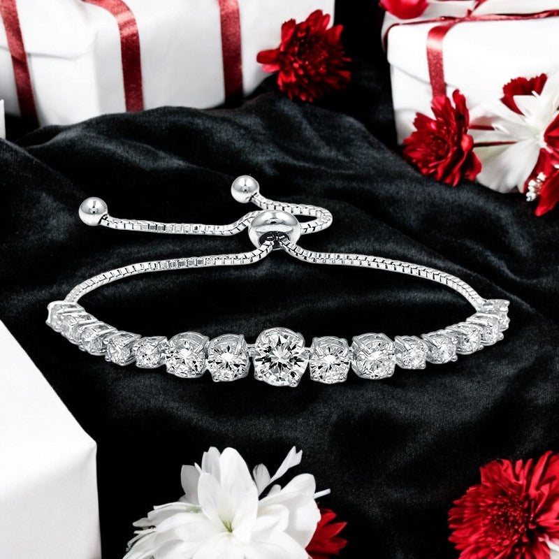 White Gold Platinum Marquise Tennis Bracelet - Denoss