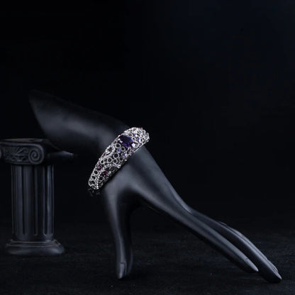 Platinum Amethyst Rhinestone Bracelet for Women