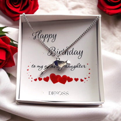 Origami Parrot Silver Necklace