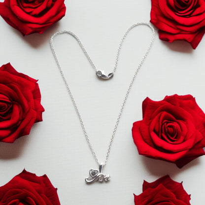 Love You Silver Necklace