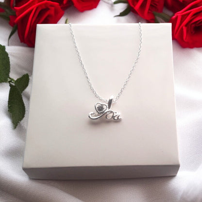 Love You Silver Necklace