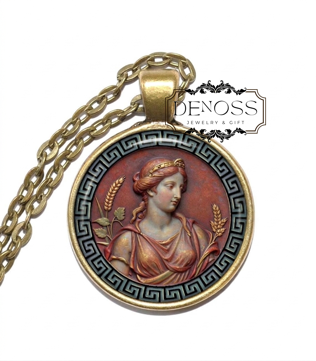 ADEPHAGIA Necklace,Goddess of Abundance,Goddess of Nourishment,Goddess of Moderation in Consumption,Greek, Mythology