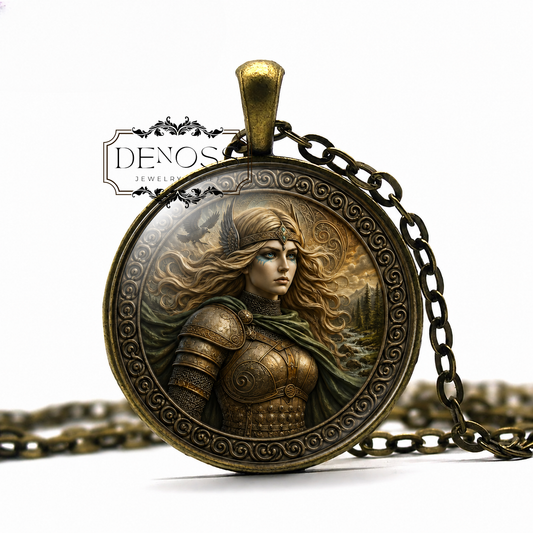 ANDRASTE Celtic Necklace,Goddess of War,Goddess of Victory,Goddess of Ravens,Goddess of Battles,The Invincible One