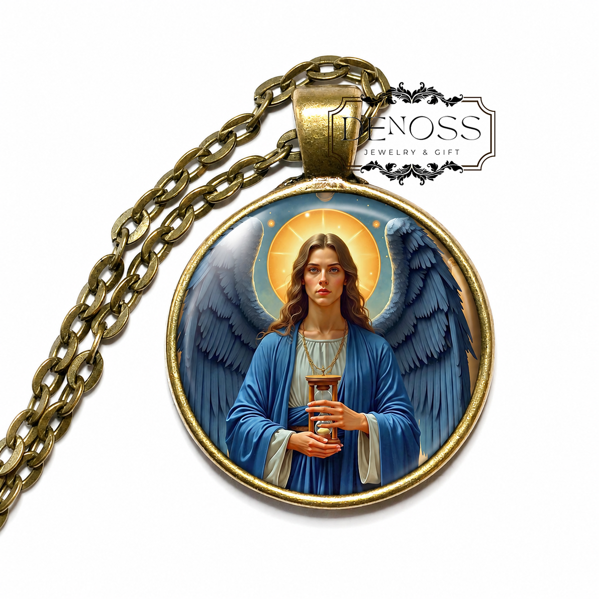 ANGEL CASSIEL Necklace,Angel of Solitude,Angel of Temperance,Angel of Emotional Resilience,The Silent Watcher