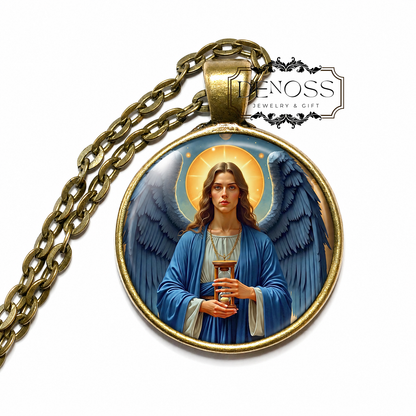 ANGEL CASSIEL Necklace,Angel of Solitude,Angel of Temperance,Angel of Emotional Resilience,The Silent Watcher