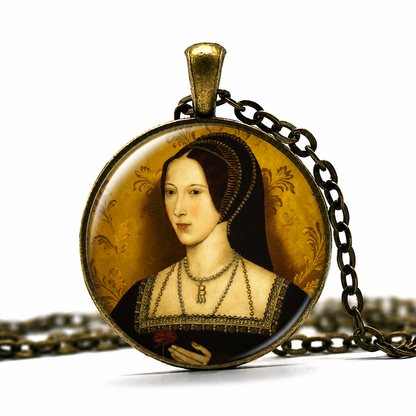 Anne Boleyn Necklace,Tudor Rose wife of Henry VIII,English Queen,History teacher gift