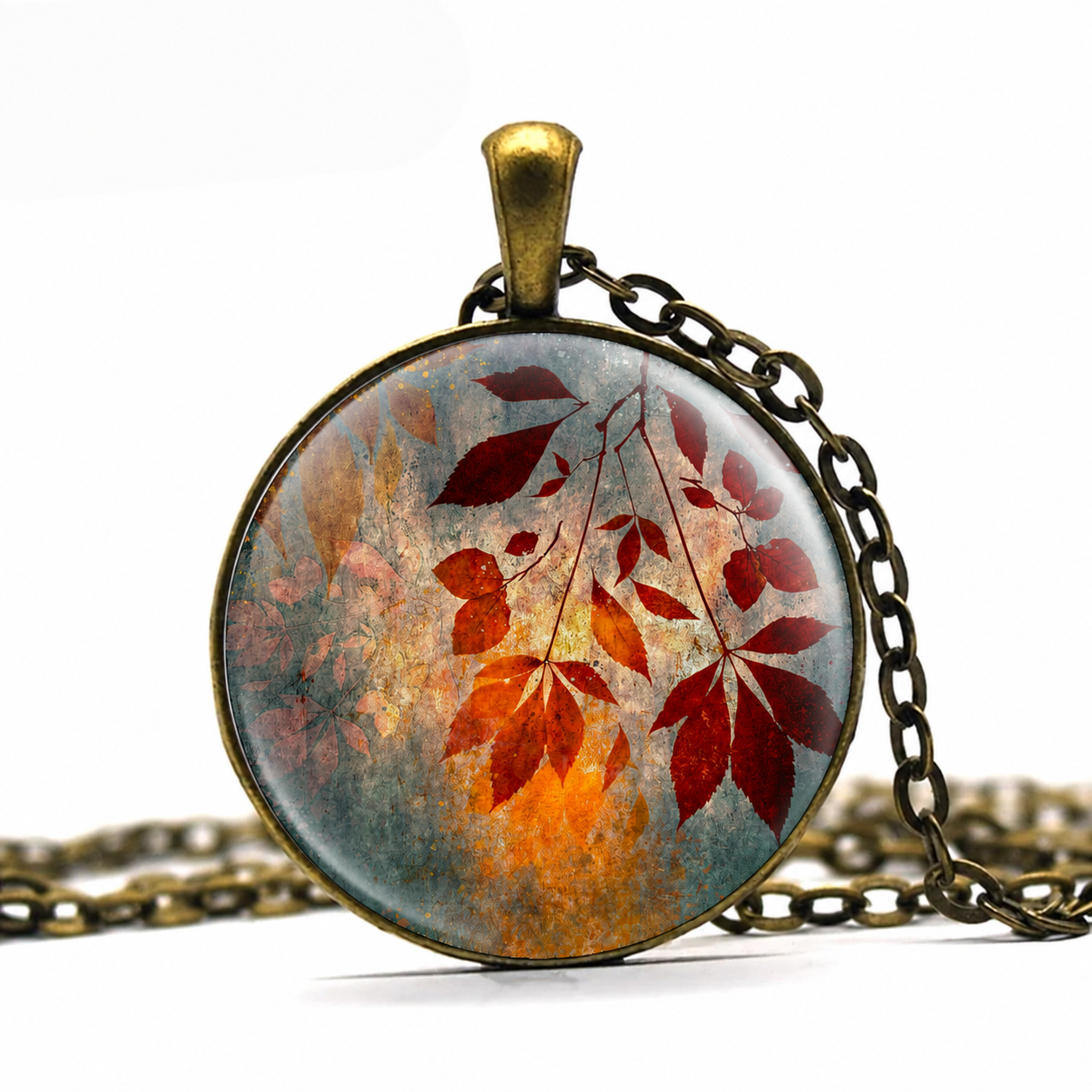 Autumn Leaves necklace,Autumn jewelry,Fall colors,Fall jewelry