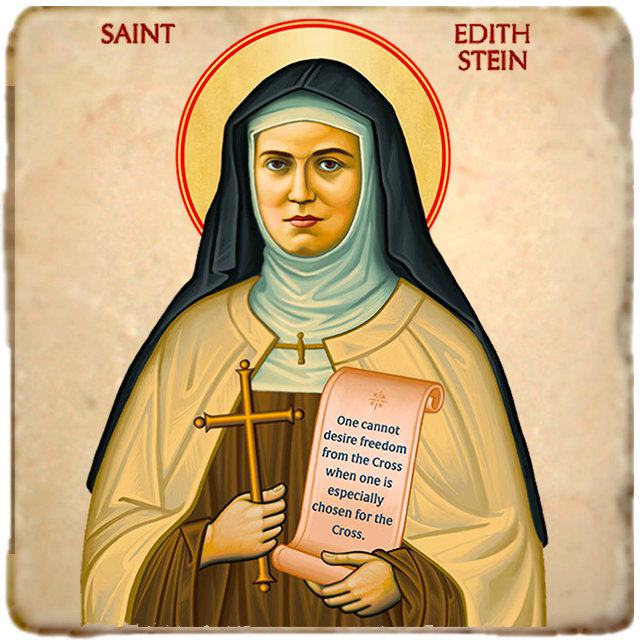 St.Edith Stein Icon,Women Saint,Marble Icon,Handmade,Prayer gift,Christian Icon